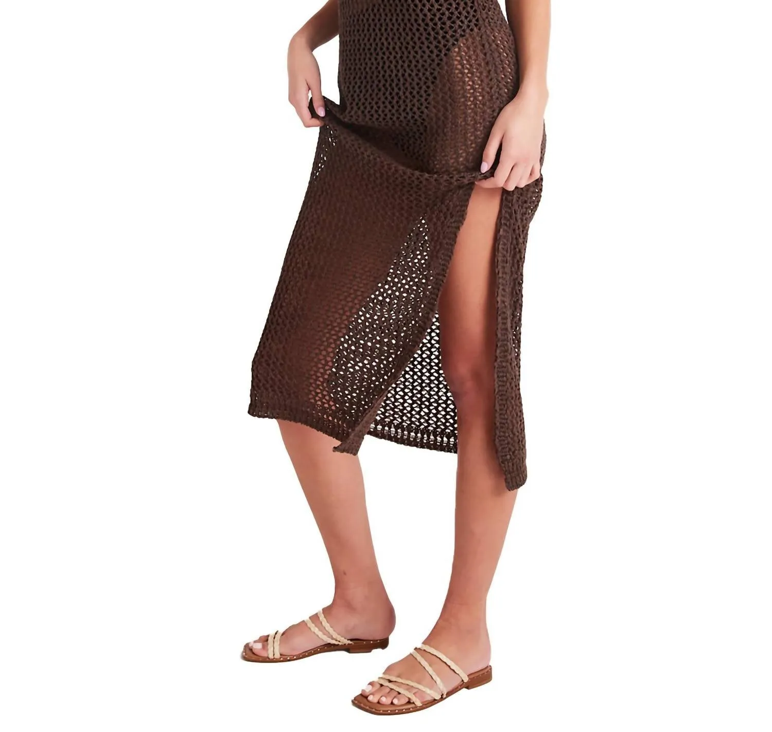 Tank Sweater Dress In Cocoa Cobana