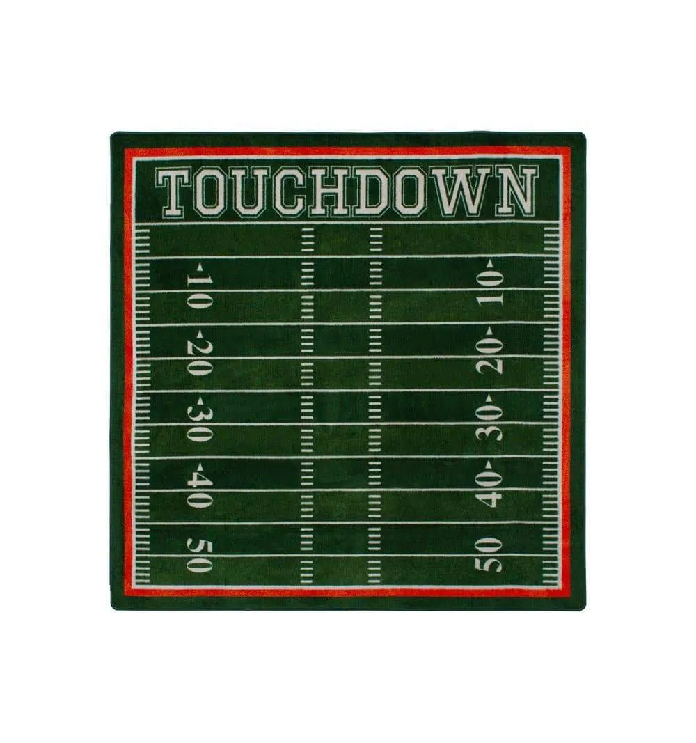 Team Spirit Touchdown Area Rugs - (Multiple Colors Available) sectional couch, U-shape sofa