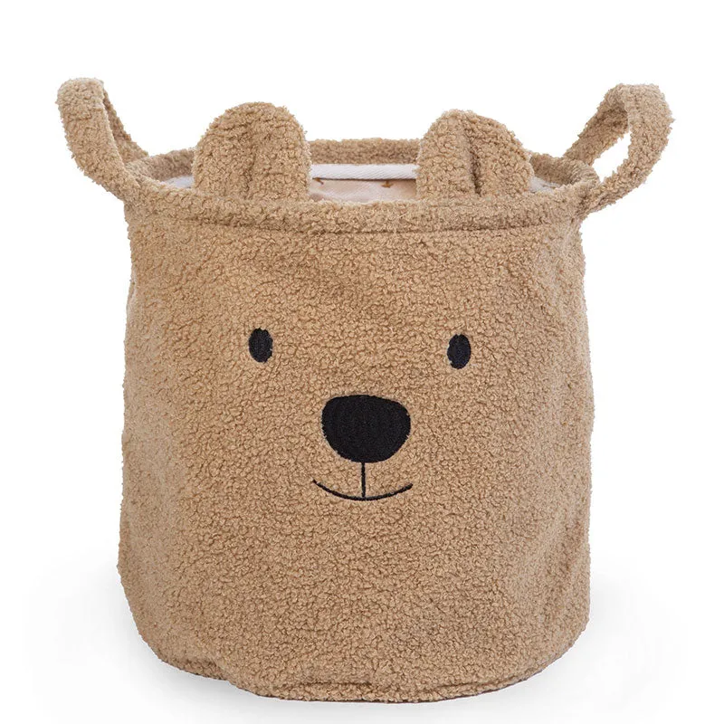 Teddy Basket Medium, Brown home accents, decorative items