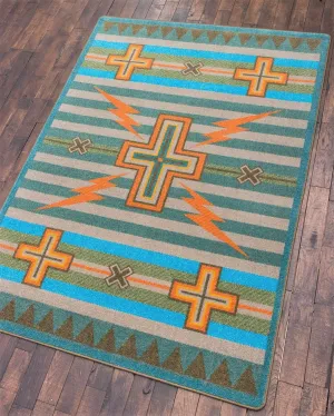 Tempest Turquoise Rugs & Runners sectional couch, U-shape sofa