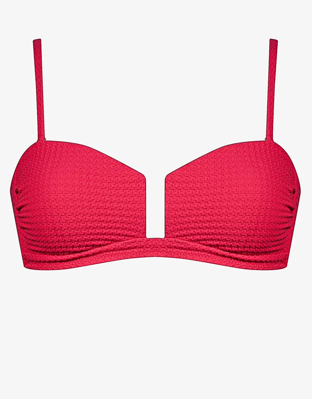 The Bloom Bandeau Bikini Top - Radiant Red