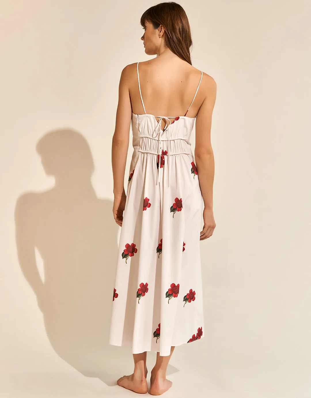 The Bloom Dress - White Red