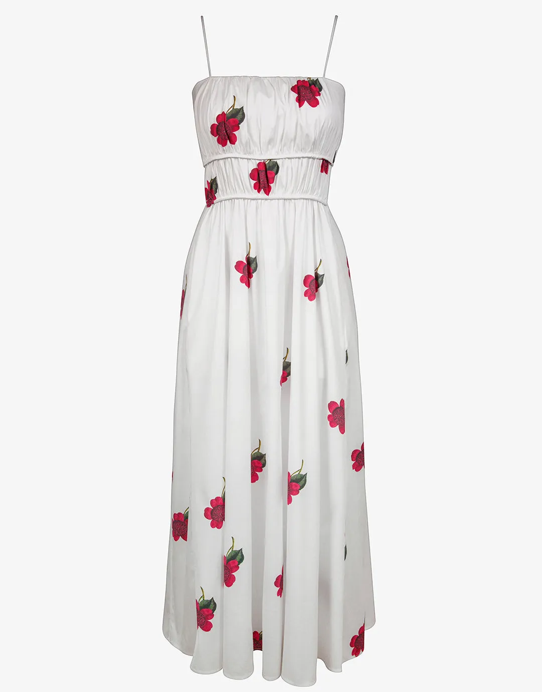 The Bloom Dress - White Red