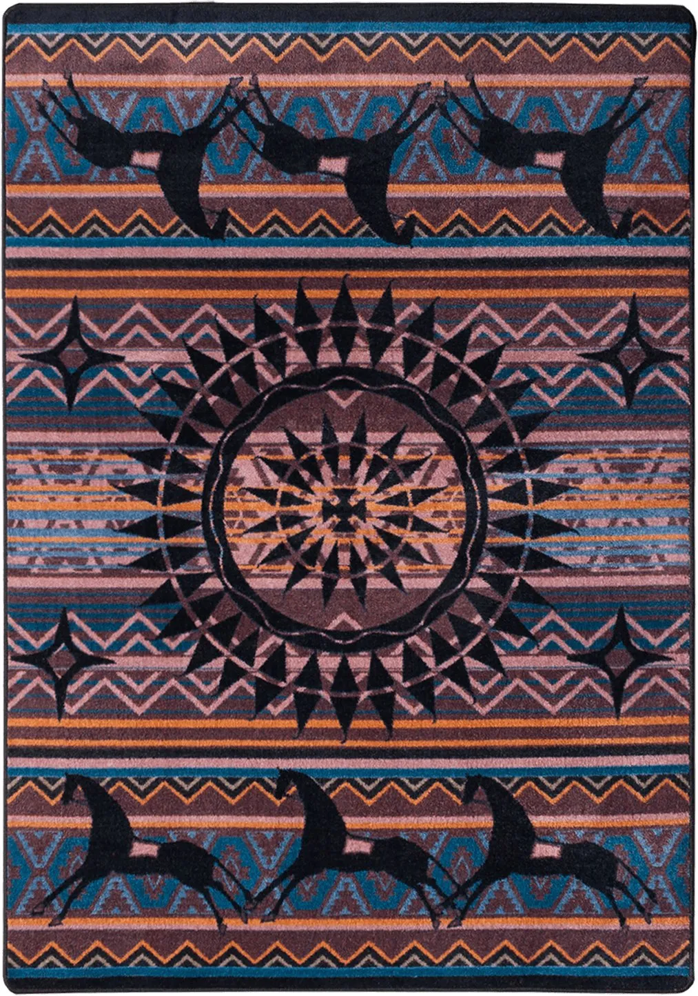 The Ghost Riders Area Rugs - Blue