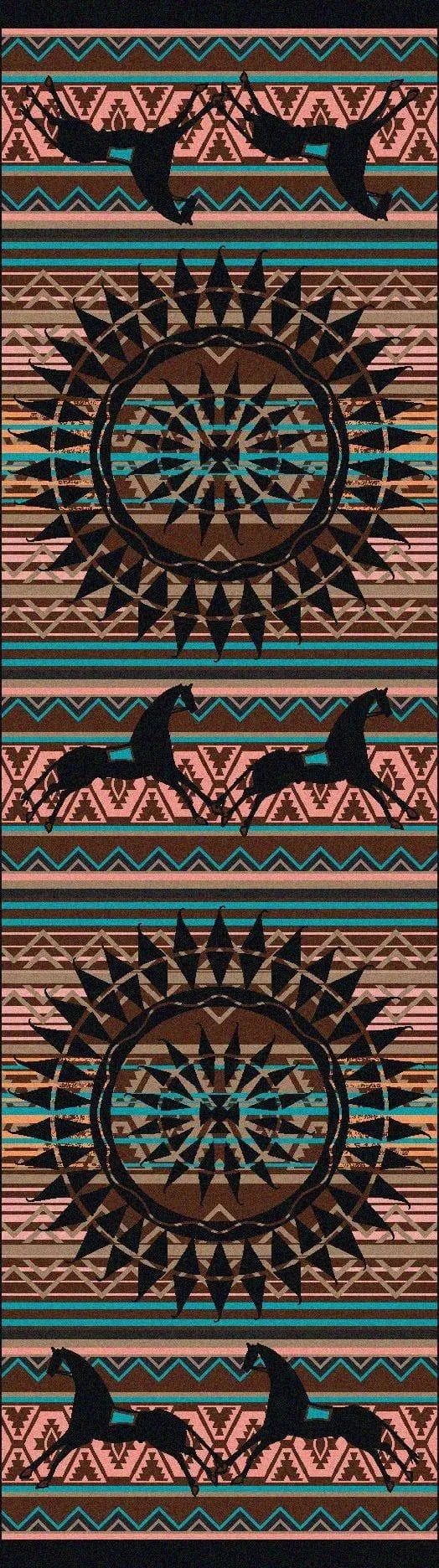 The Ghost Riders Area Rugs - Turquoise