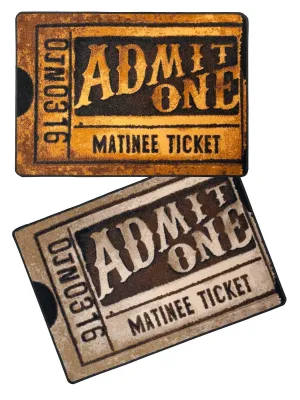 Theater Admit One Accent Rugs serving tray, cheese board