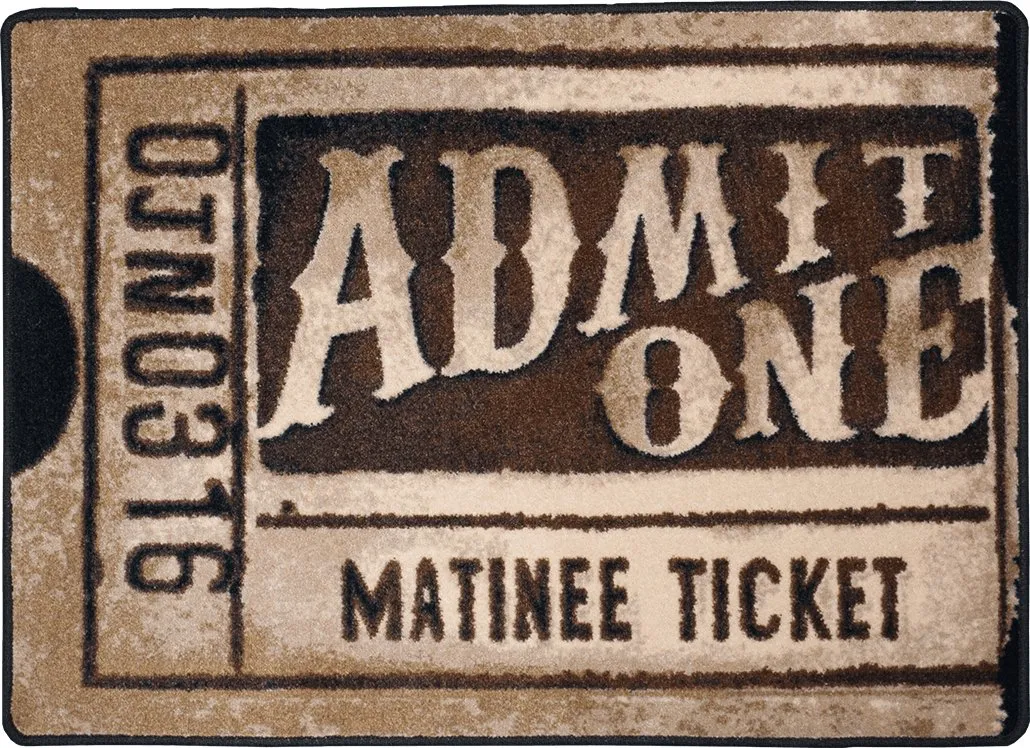 Theater Admit One Accent Rugs