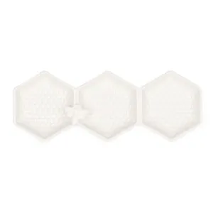 Three-Section Ceramic Dip Dish with Bee Detail kitchen essentials, utensils set