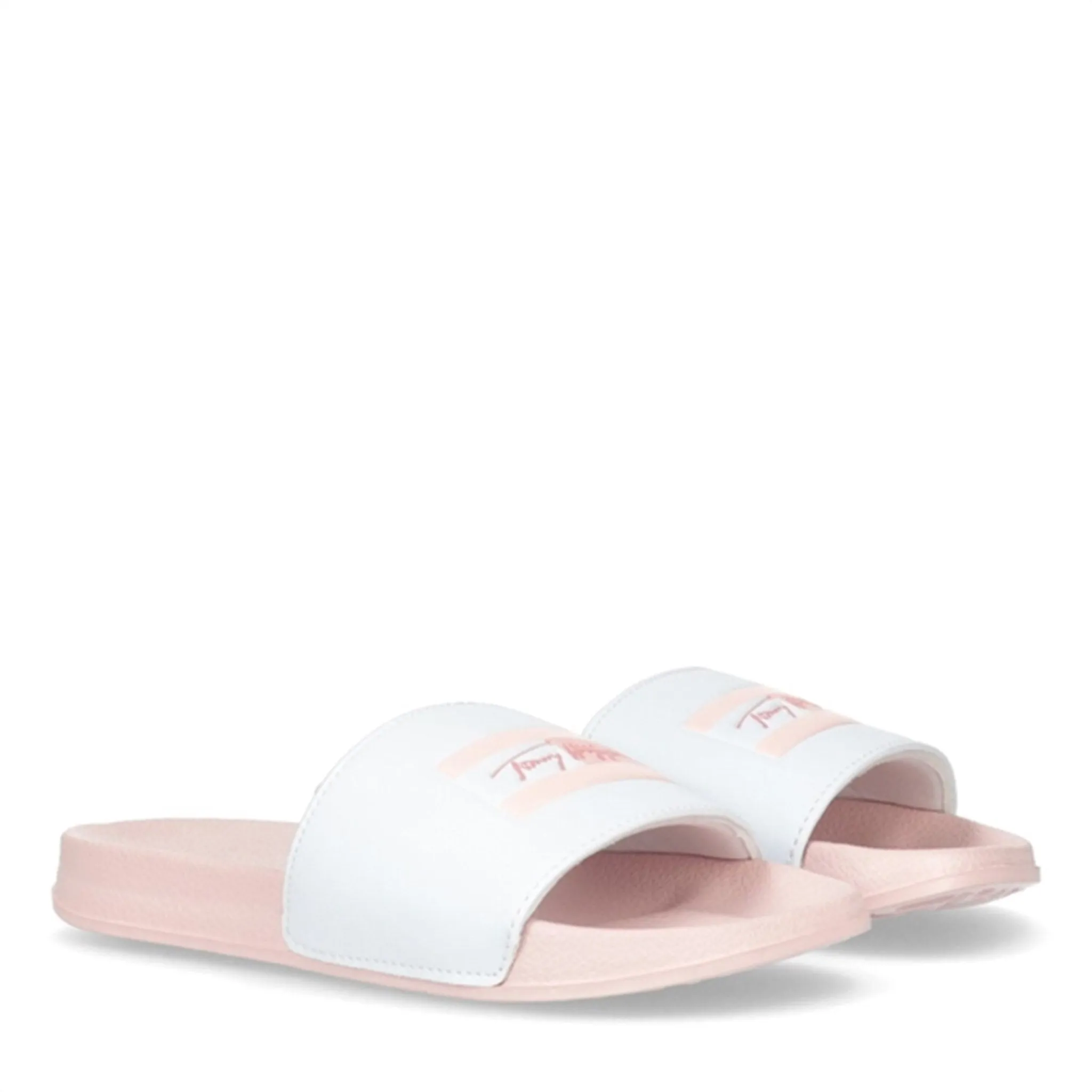 Tommy Hilfiger Flag Print Pool Slide White/Pink