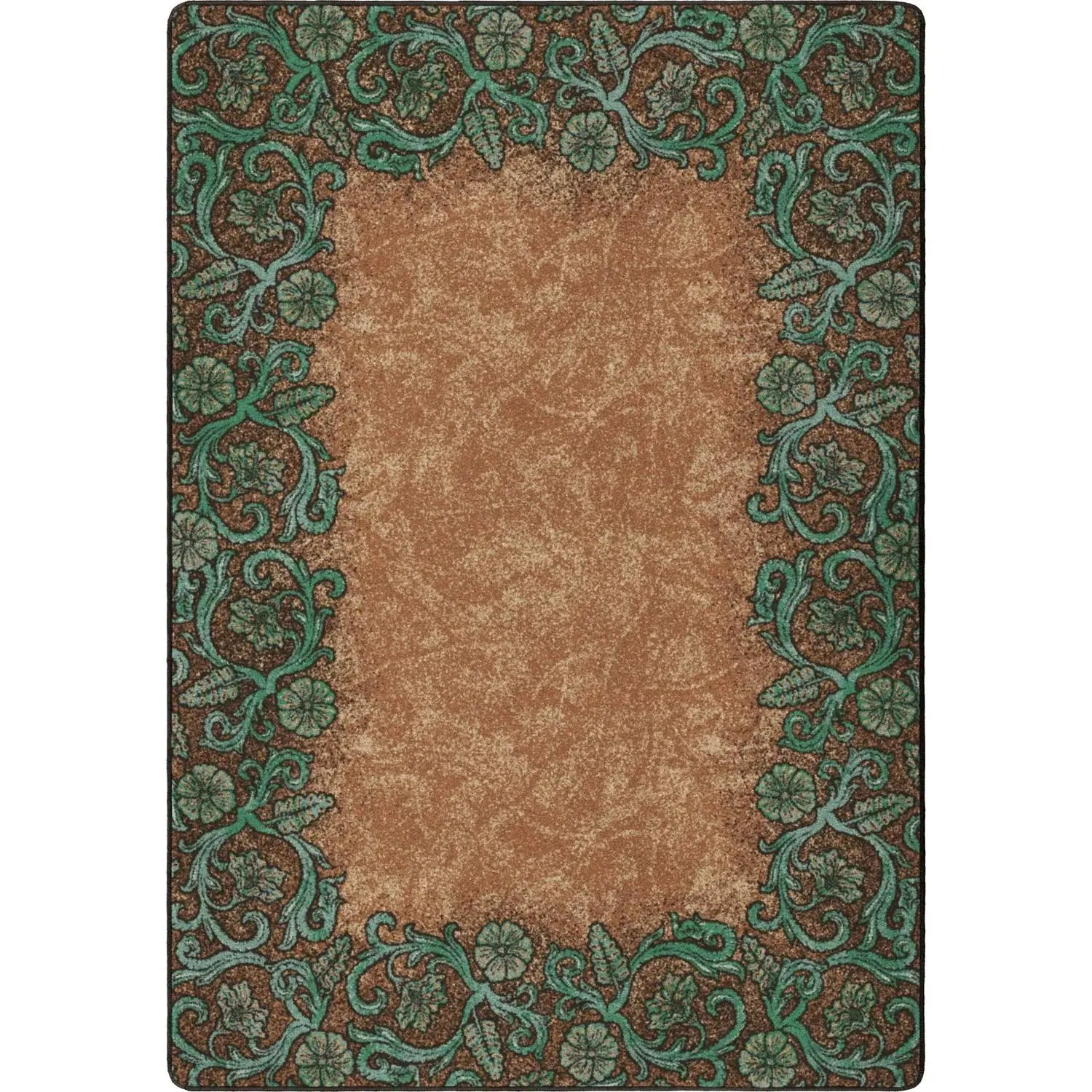 Tooled Floral Western Rug serving tray, cheese board