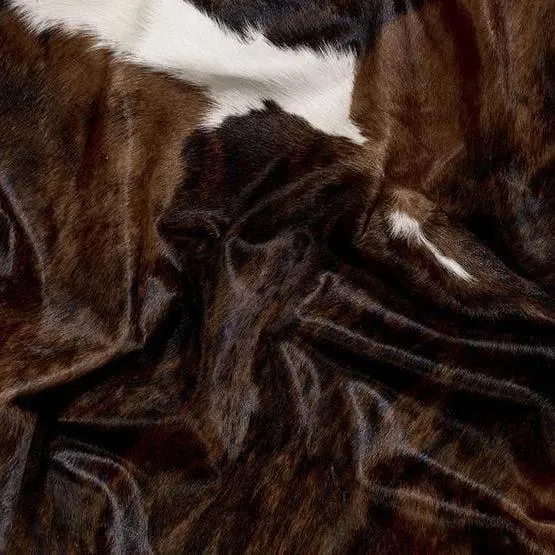 TriColor Brindle Cowhide w/ Leather Trim