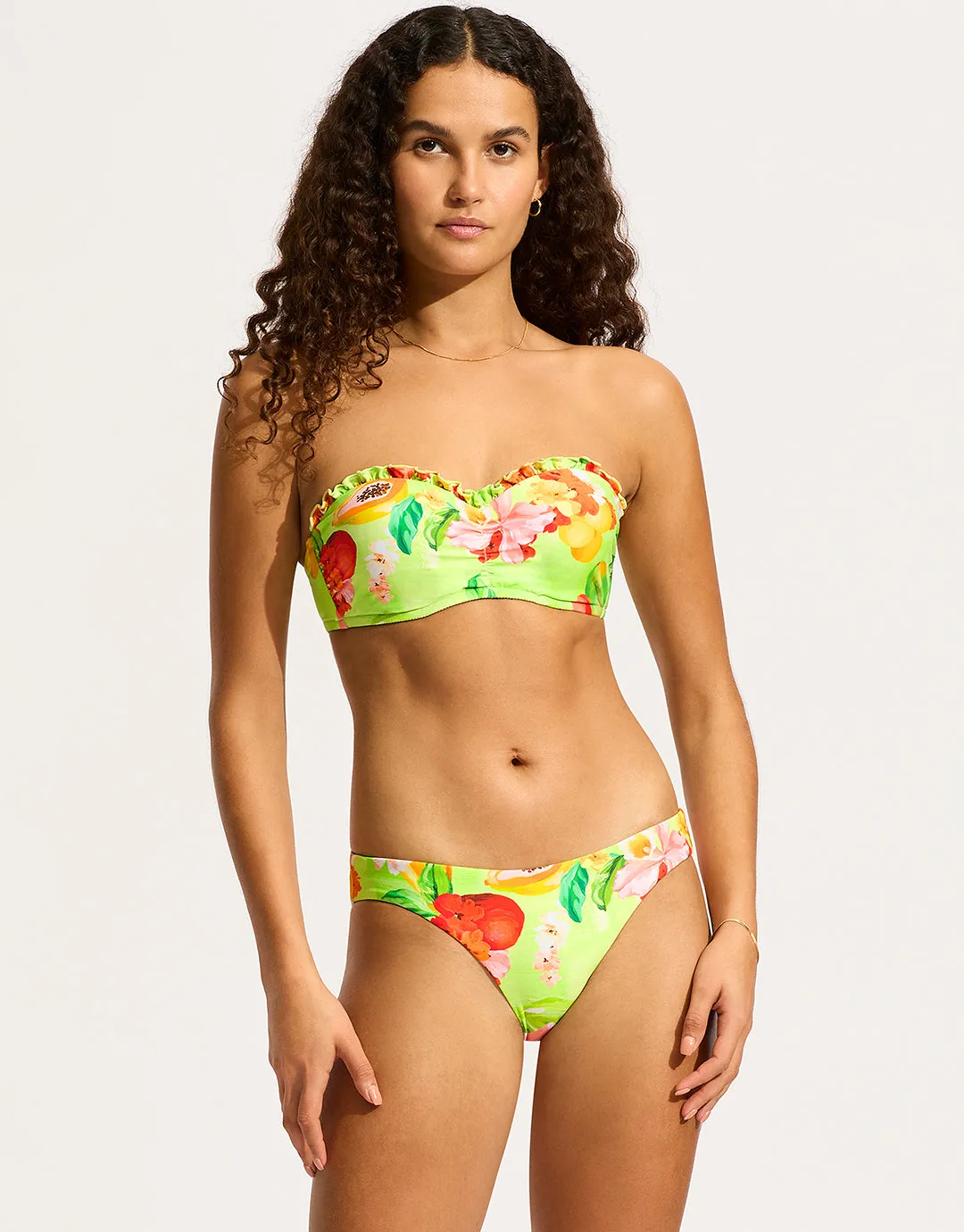 Tropique Bustier Bandeau Bikini Top - Aloe Gel