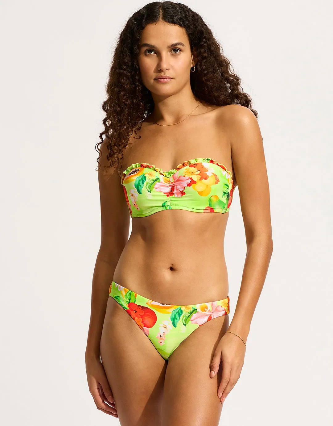 Tropique Bustier Bandeau Bikini Top - Aloe Gel