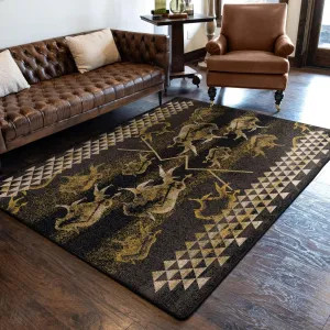 True Earth Rising Buffalo Rug Collection sectional couch, U-shape sofa
