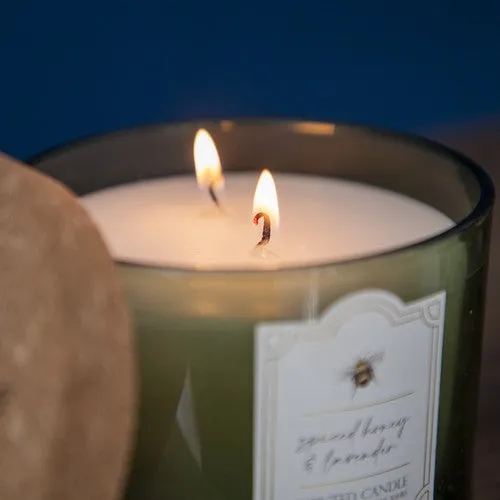 Two-Wick Scented Candle with Cork Lid - Bee Orchard Blossom
