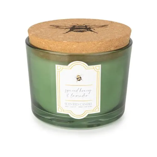 Two-Wick Scented Candle with Cork Lid - Bee Orchard Blossom