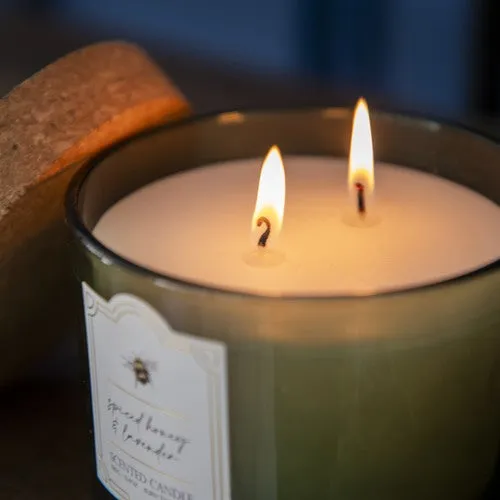 Two-Wick Scented Candle with Cork Lid - Bee Orchard Blossom