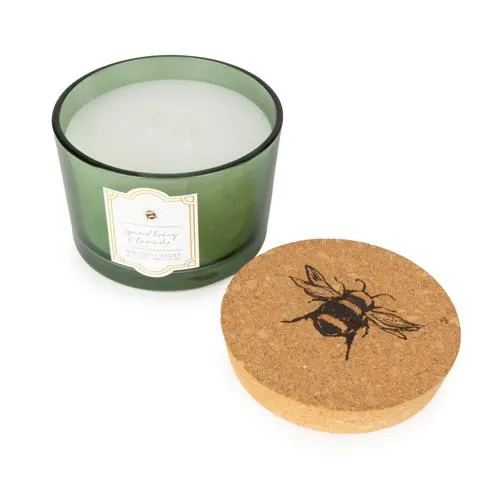 Two-Wick Scented Candle with Cork Lid - Bee Orchard Blossom