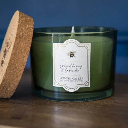 Two-Wick Scented Candle with Cork Lid - Bee Orchard Blossom