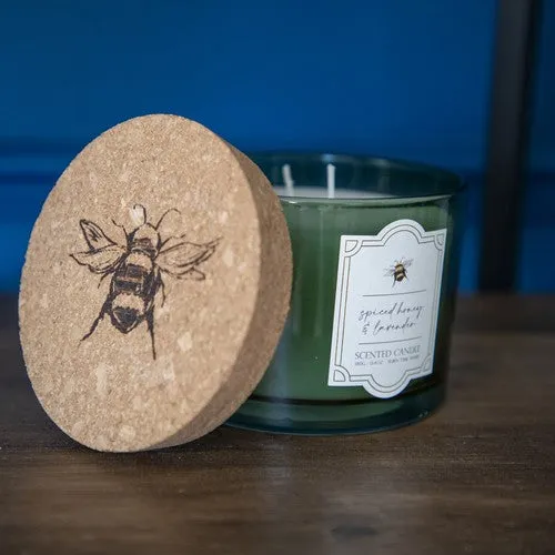 Two-Wick Scented Candle with Cork Lid - Bee Orchard Blossom