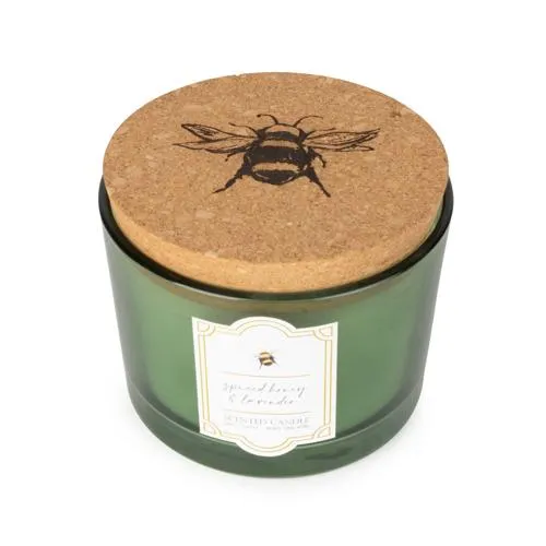 Two-Wick Scented Candle with Cork Lid - Bee Orchard Blossom