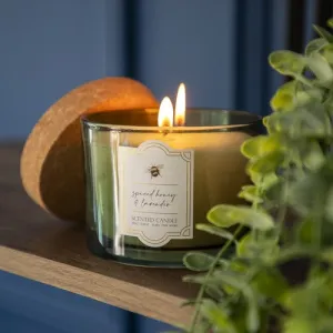 Two-Wick Scented Candle with Cork Lid - Bee Orchard Blossom kitchen essentials, utensils set