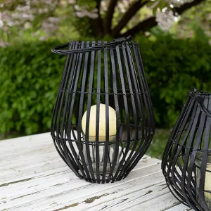 Urban Lantern Matt Black Slatted with a Chic Handle kitchen essentials, utensils set