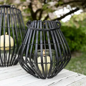 Urban Lantern- Matt Black Slatted with a Chic Handle kitchen essentials, utensils set