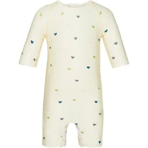Vanilla COPENHAGEN Milk Hearts UV Baby Swimsuit