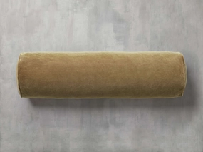 Velvet Bolster Pillow Cover in Lichen