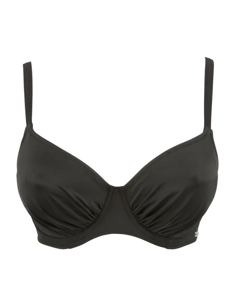 Versailles Full Cup Bikini Top - Black