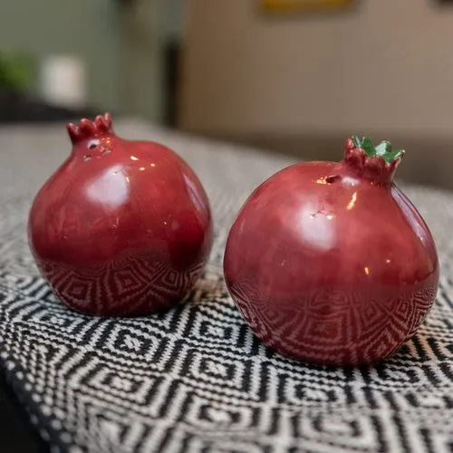 Vibrant Pomegranate Salt & Pepper Pots