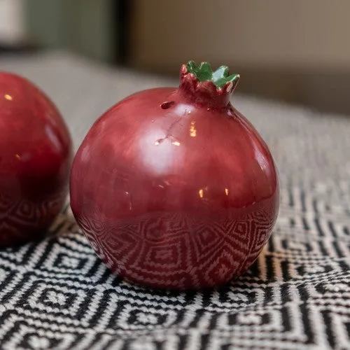 Vibrant Pomegranate Salt & Pepper Pots