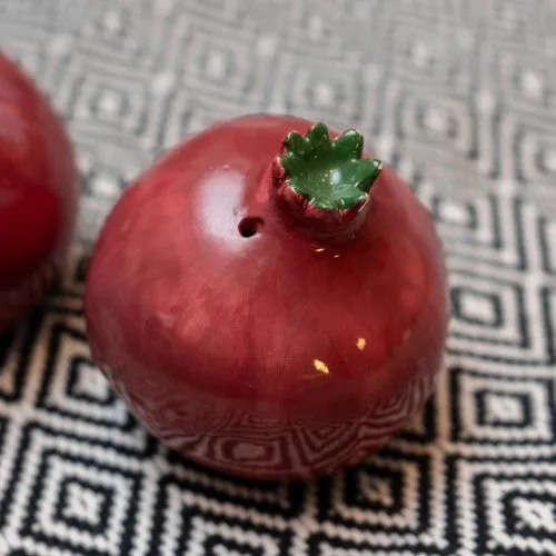 Vibrant Pomegranate Salt & Pepper Pots