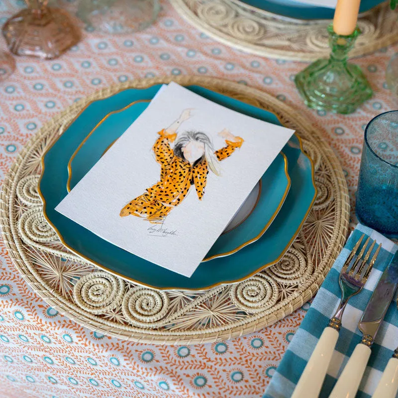 Vienna Dessert Plate Teal, Maison Margaux