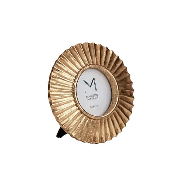 Vintage style 3x3" Gold Pleated Photo Frame
