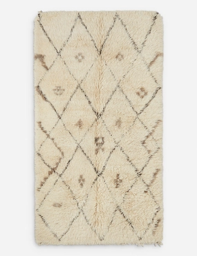 Vintage Moroccan Hand-Knotted Wool Rug No. 14, 5'1" x 9'3"