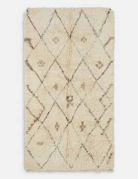 Vintage Moroccan Hand-Knotted Wool Rug No. 14, 5'1" x 9'3"