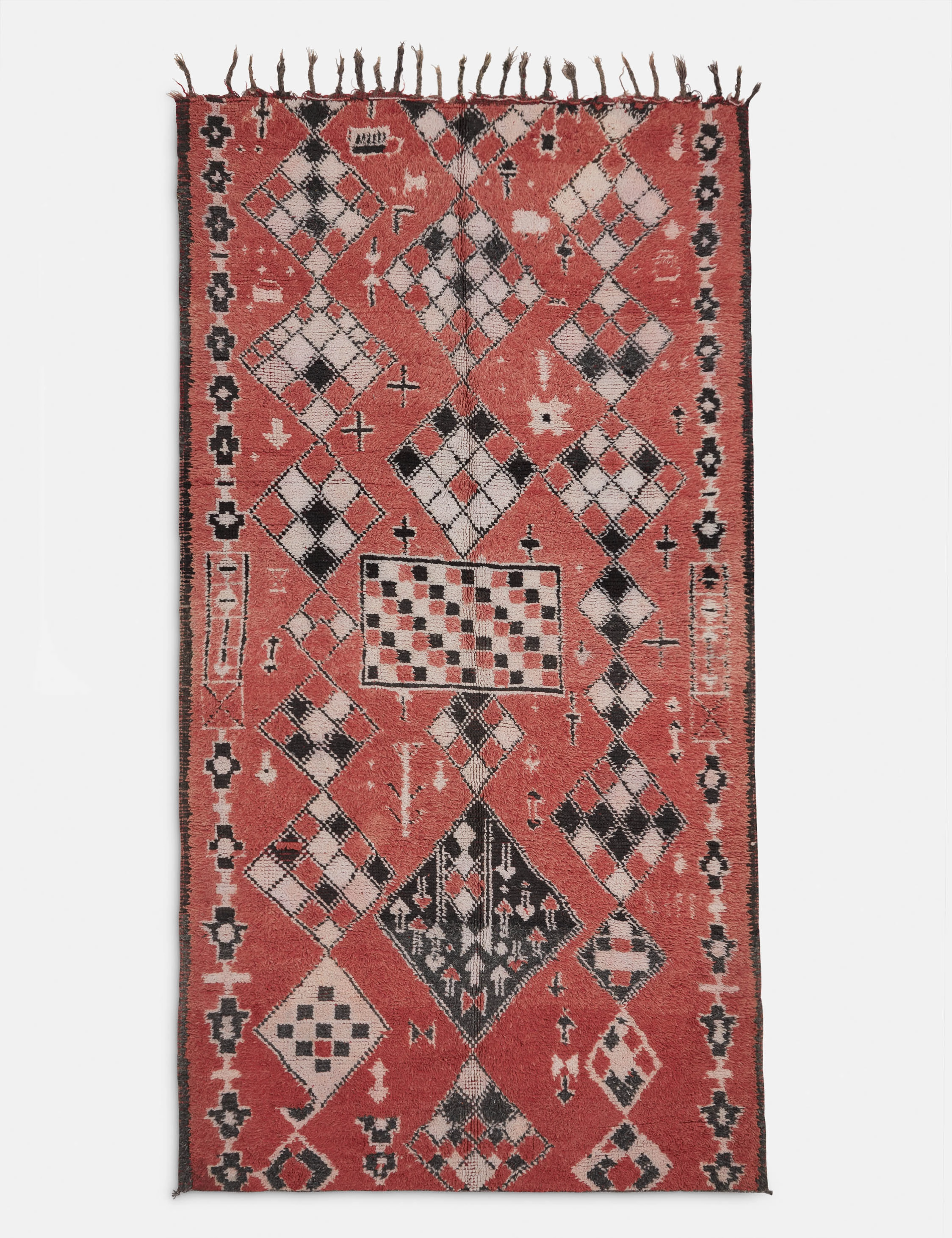 Vintage Moroccan Hand-Knotted Wool Rug No. 36, 5'7" x 11'1"