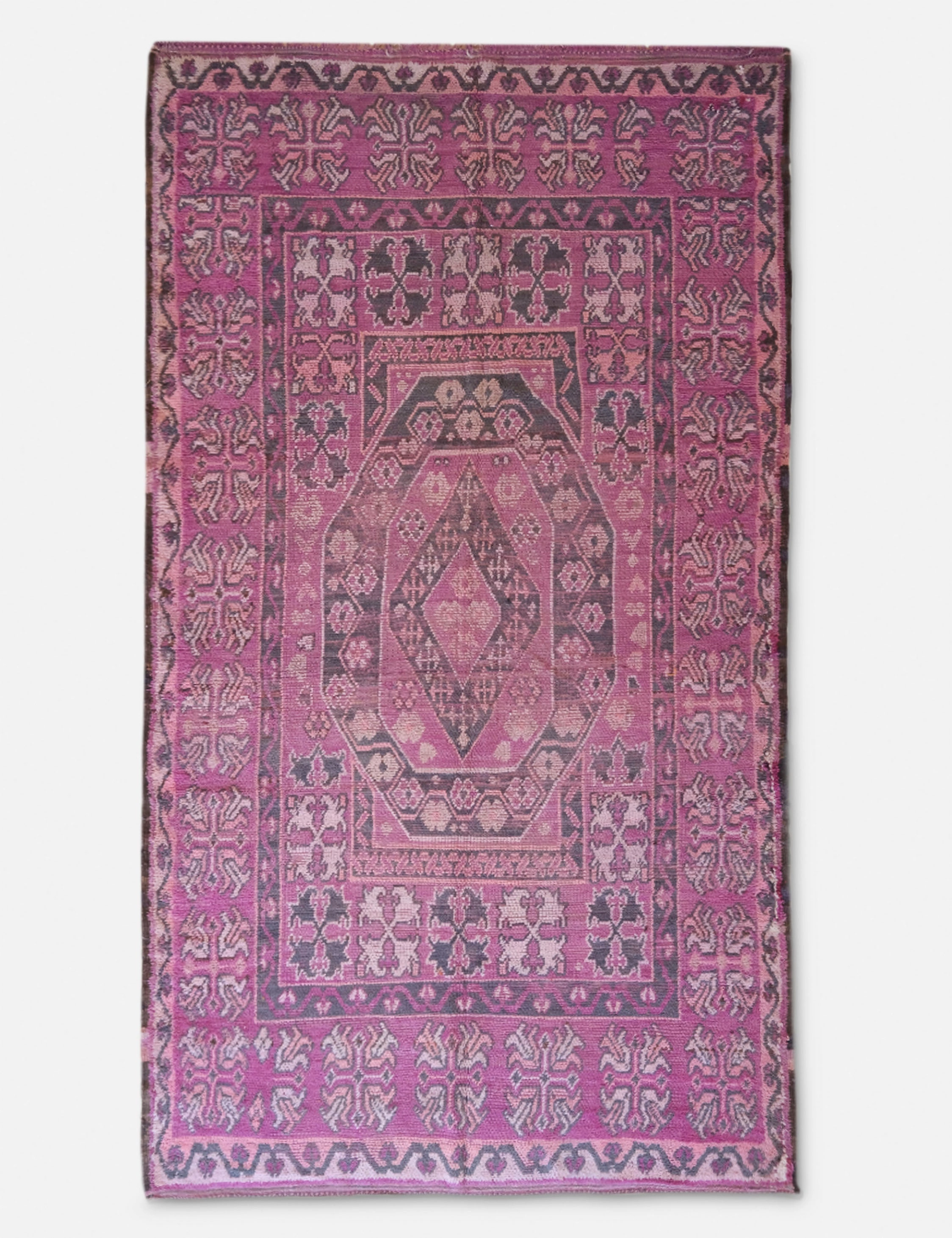 Vintage Moroccan Hand-Knotted Wool Rug No. 49, 6'4 x 11'4