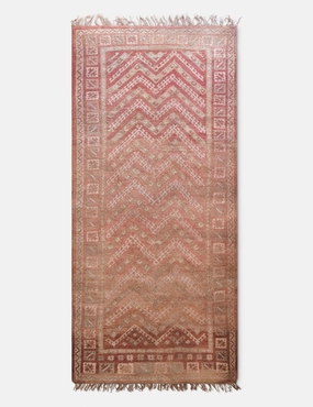 Vintage Moroccan Hand-Knotted Wool Rug No. 50, 6'4 x 15'3"