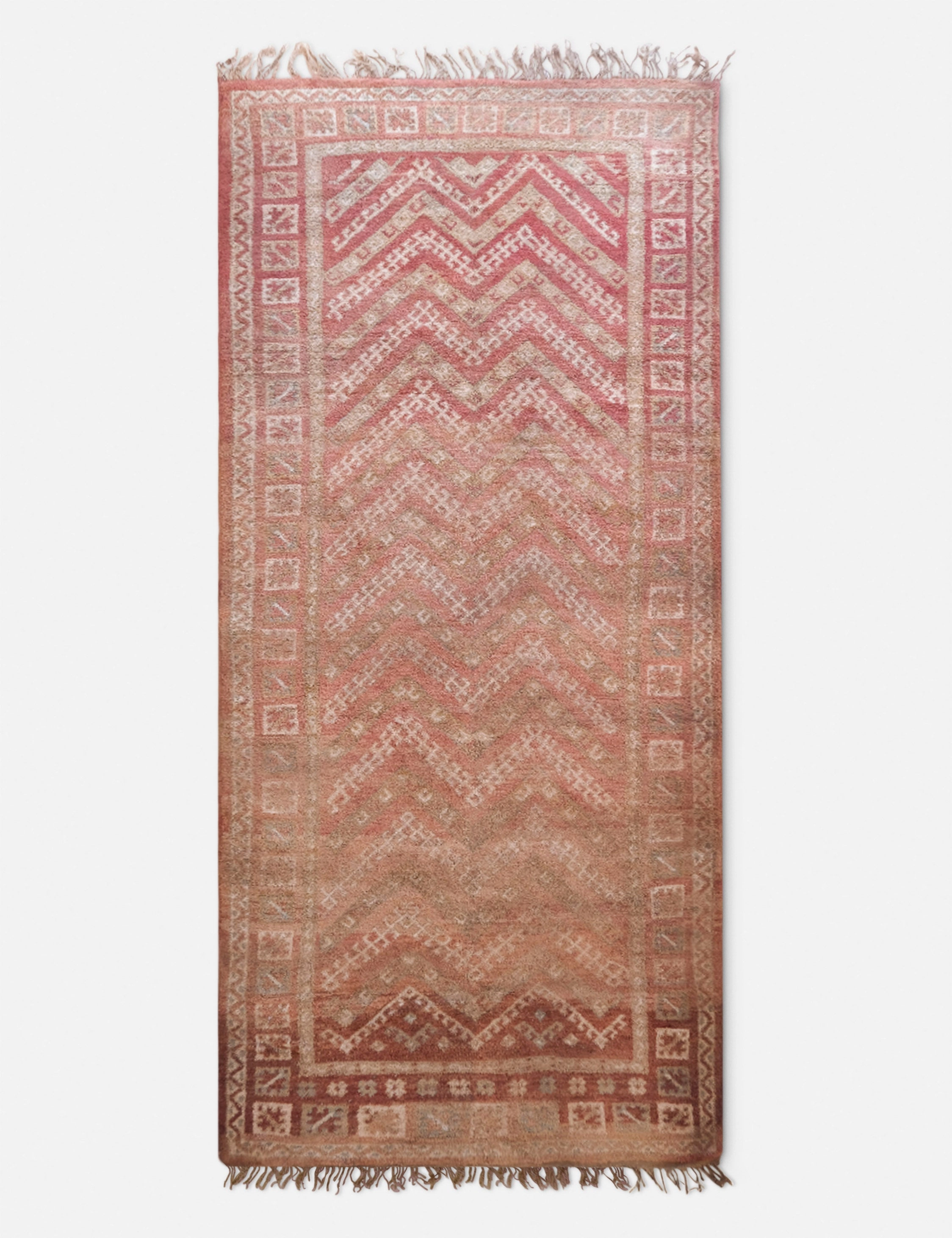 Vintage Moroccan Hand-Knotted Wool Rug No. 50, 6'4 x 15'3"