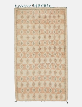 Vintage Moroccan Hand-Knotted Wool Runner Rug No. 10, 4'6" x 8'4"