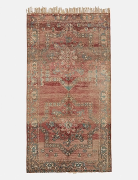 Vintage Moroccan Hand-Knotted Wool Runner Rug No. 4, 5'8" x 11'1"