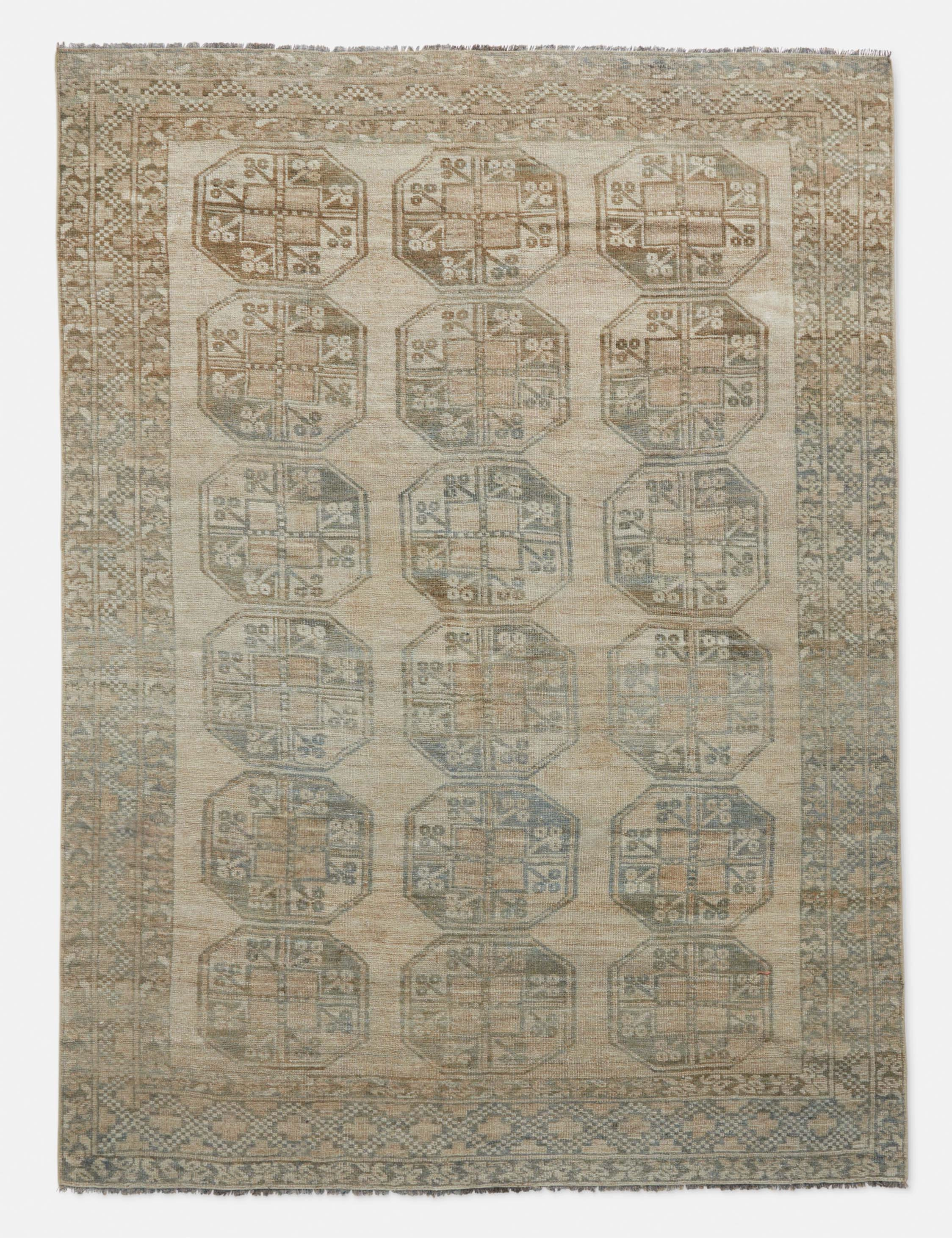 Vintage Persian Hand-Knotted Wool Rug No. 7, 6'3" x 8'8"