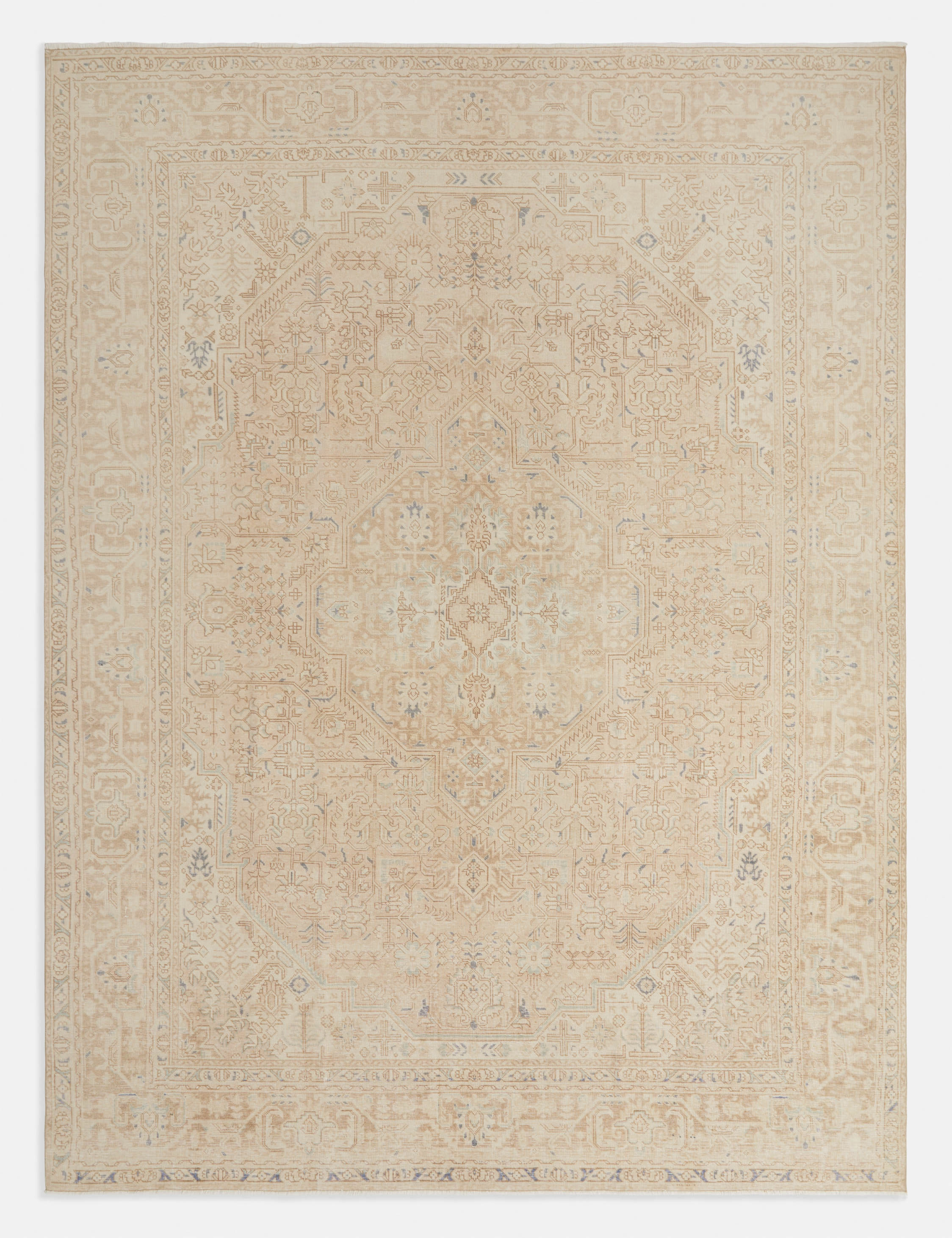 Vintage Turkish Hand-Knotted Wool Rug No. 263, 9'5" x 12'8"