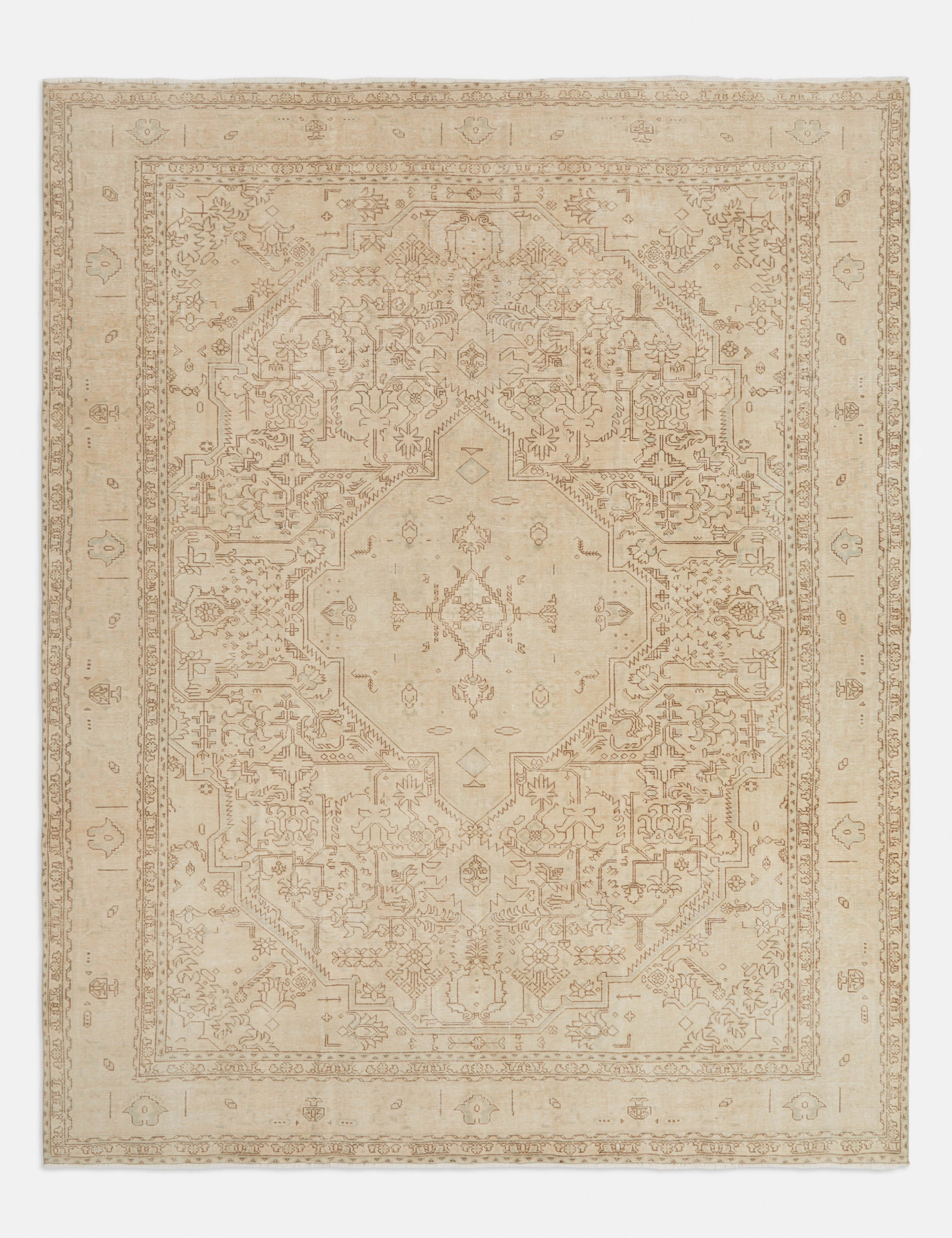 Vintage Turkish Hand-Knotted Wool Rug No. 265, 9'6" x 12'4"