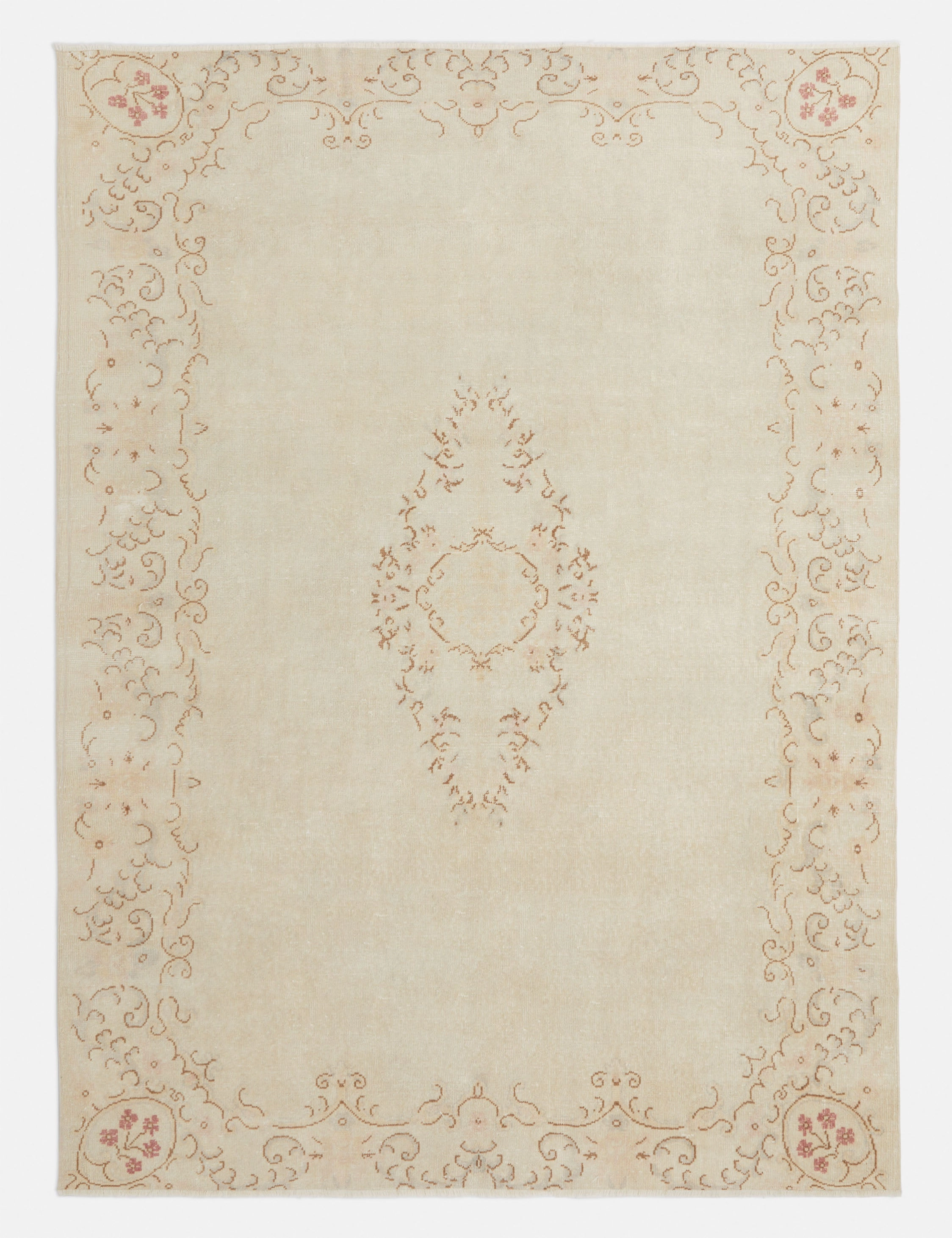 Vintage Turkish Hand-Knotted Wool Rug No. 272, 7'10" x 10'10"