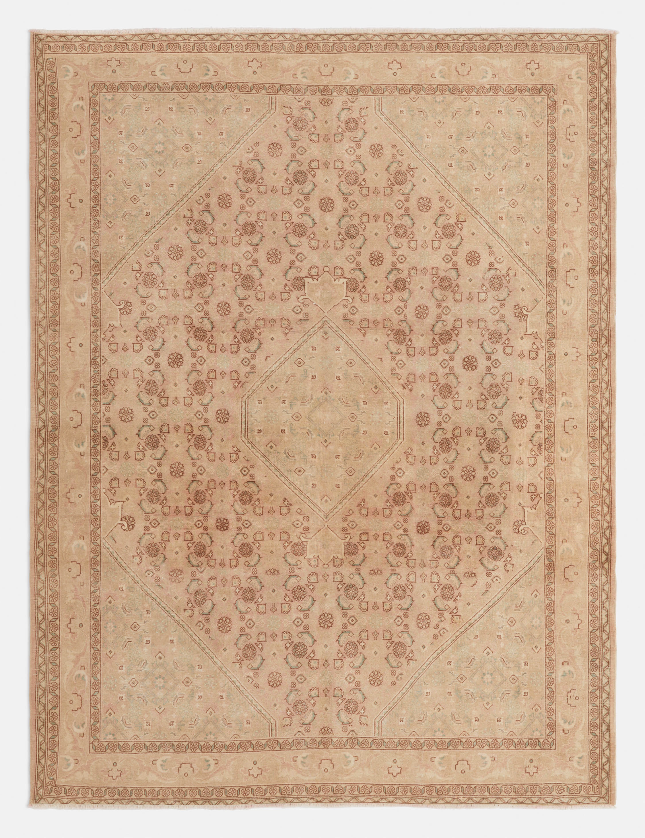 Vintage Turkish Hand-Knotted Wool Rug No. 274, 8'6" x 11'3"