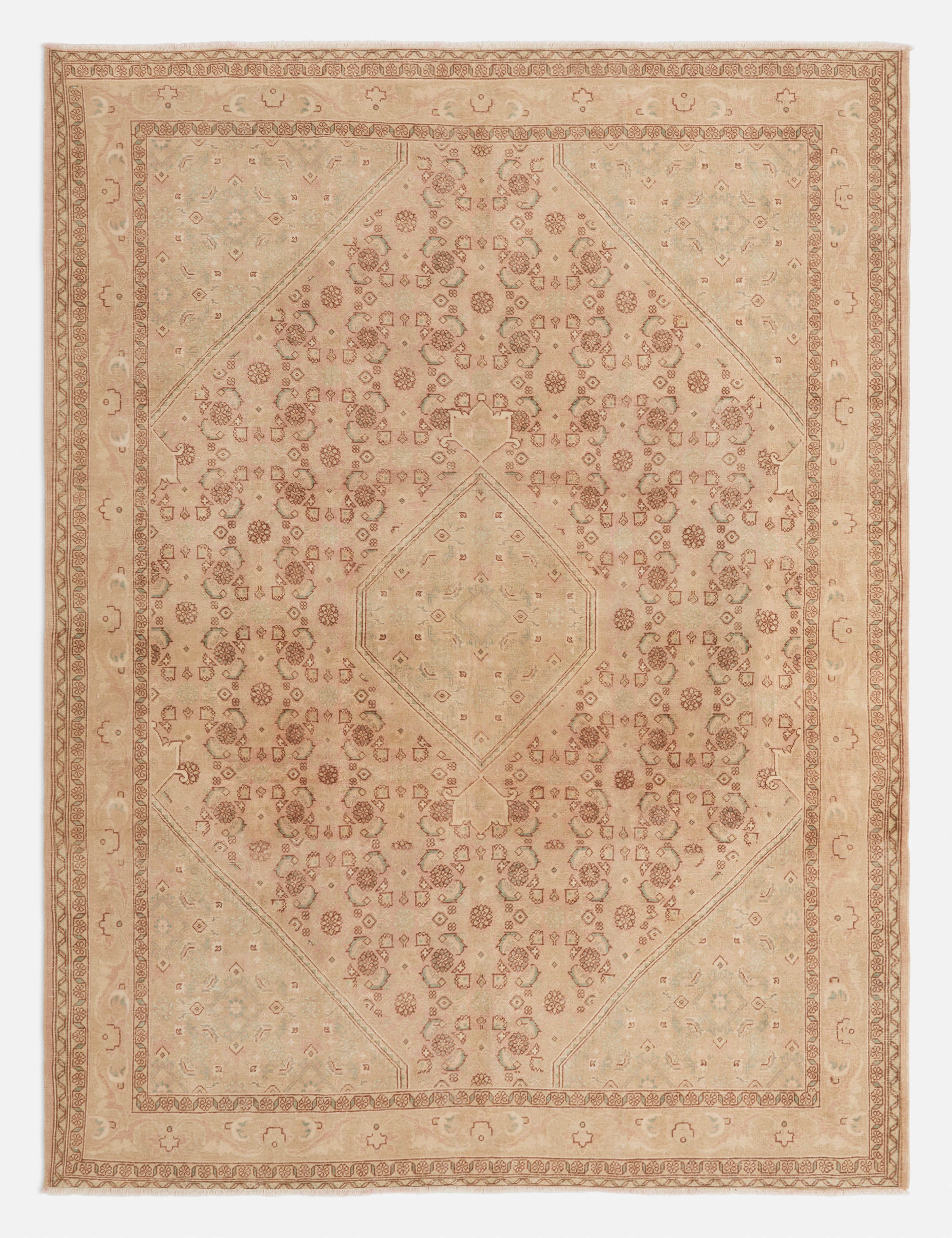 Vintage Turkish Hand-Knotted Wool Rug No. 274, 8'6" x 11'3"